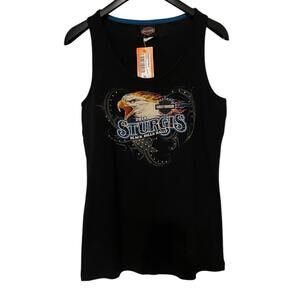 Harley Davidson Sturgis 2014 Tank Top Women’s XL Black NWT Eagle